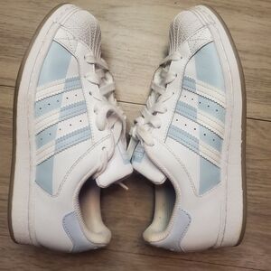 Adidas Superstar Originals Mens 5.5 White Baby Blue hard Shell Style fx5533